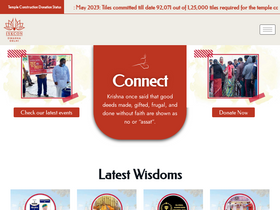 'iskcondwarka.org' screenshot