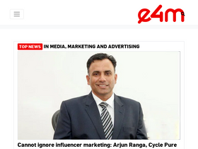 'exchange4media.com' screenshot