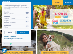 'ontariospca.ca' screenshot