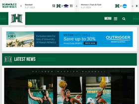 'hawaiiathletics.com' screenshot