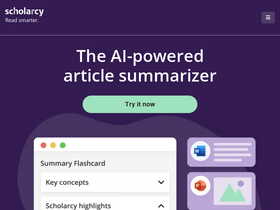 Scholarcy - Revolutionizes research by turning complex texts into concise, interactive flashcards.