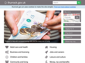 'thurrock.gov.uk' screenshot