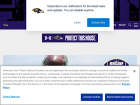 'baltimoreravens.com' screenshot