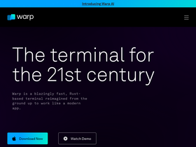 'warp.dev' screenshot