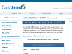 'skepdic.com' screenshot