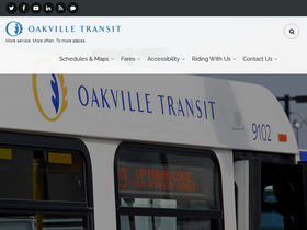 'oakvilletransit.ca' screenshot
