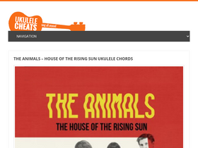 'ukulelecheats.com' screenshot