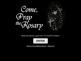 'comepraytherosary.org' screenshot