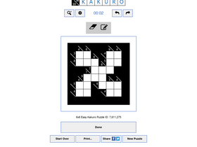 'puzzle-kakuro.com' screenshot