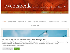'tweetspeakpoetry.com' screenshot