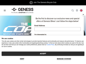 'genesisbikes.co.uk' screenshot