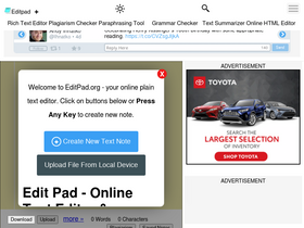 'editpad.org' screenshot