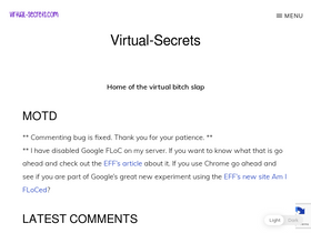 'virtual-secrets.com' screenshot