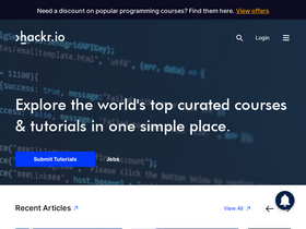 'hackr.io' screenshot