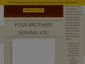'amishgazebos.com' screenshot