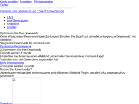 'alldebrid.de' screenshot