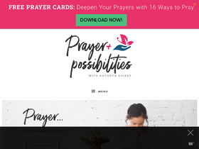 'prayerandpossibilities.com' screenshot