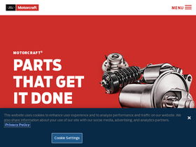 'motorcraft.com' screenshot