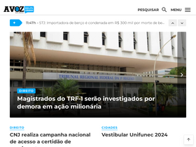 'avozdascidades.com.br' screenshot