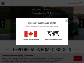 'alfaromeo.ca' screenshot