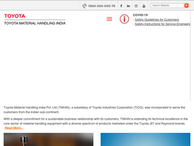 'toyotamaterialhandlingindia.com' screenshot