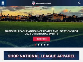 'usysnationalleague.com' screenshot