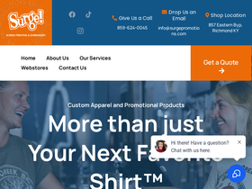 surgepromotions.com homepage screenshot