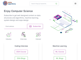 'enjoyalgorithms.com' screenshot