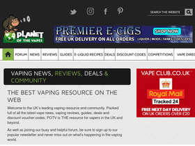 'planetofthevapes.co.uk' screenshot