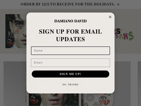 damianodavidshop.com homepage screenshot