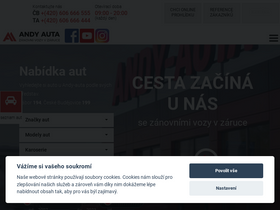 'andy-auta.cz' screenshot