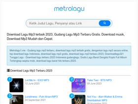 'metrolagu1.me' screenshot