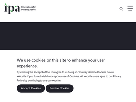 'poverty-action.org' screenshot