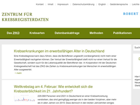 'krebsdaten.de' screenshot