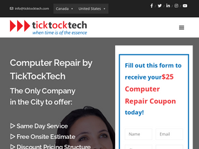 'ticktocktech.com' screenshot
