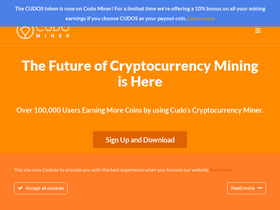'cudominer.com' screenshot