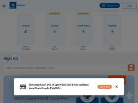 'bajajfinservhealth.in' screenshot