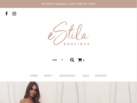 estilaboutique.com.au homepage screenshot