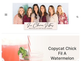 'sixcleversisters.com' screenshot