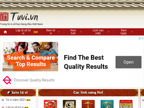 'tuvi.vn' screenshot