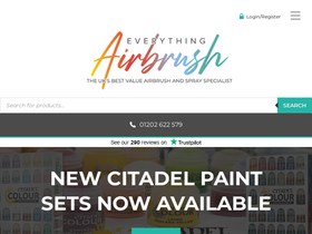 'everythingairbrush.com' screenshot