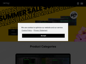 'initialaudio.com' screenshot