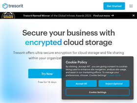 'tresorit.com' screenshot