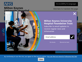 'mkuh.nhs.uk' screenshot