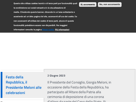 'governo.it' screenshot