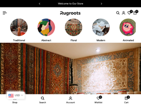rugroots.com homepage screenshot