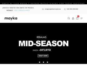 'zapatosmayka.es' screenshot