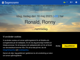 'dagensnamn.nu' screenshot