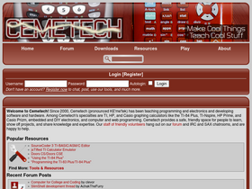 'cemetech.net' screenshot