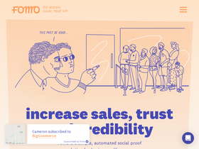 'fomo.com' screenshot